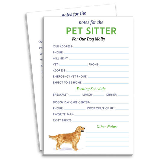 Pet Sitter for the Dog Notepads